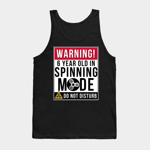 Fidget Spinner 6 Year Old In Spinning Mode Birthday Gift Idea For 6 Tank Top by giftideas